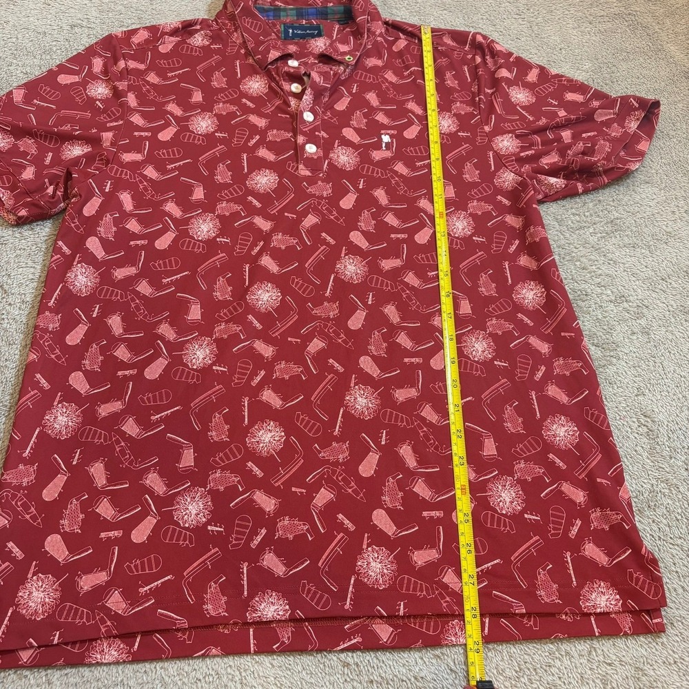 William Murray Golf Polo Shirt Men's M Red Blueprint Tartan Turmoil Performance‎ - Picture 6 of 10